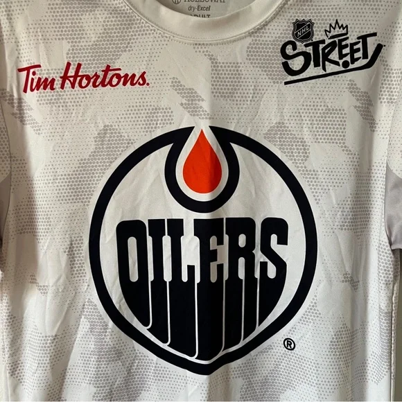 Edmonton Oilers NHL‎ Street Promo Dry Fit Shirt Size Small 28 - Picture 2 of 11